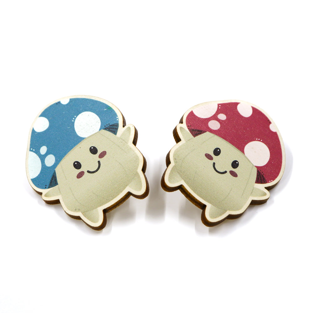 Chonky Mushroom Wooden Pin