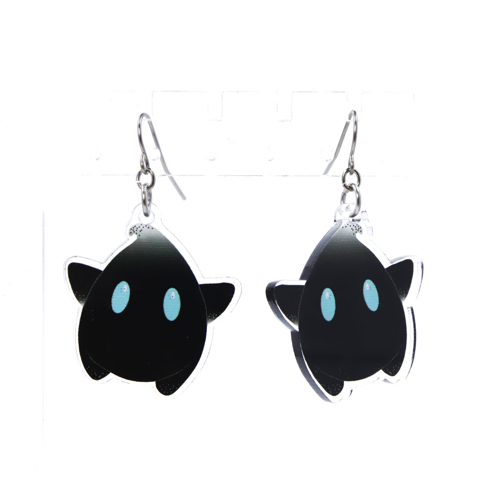 "Special Star" Hanging Earrings in Black