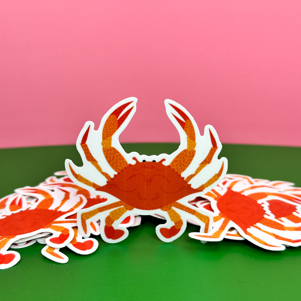 Cooked Crab Vinyl Sticker