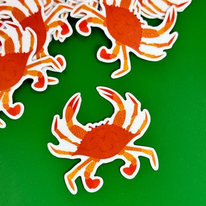 Cooked Crab Vinyl Sticker