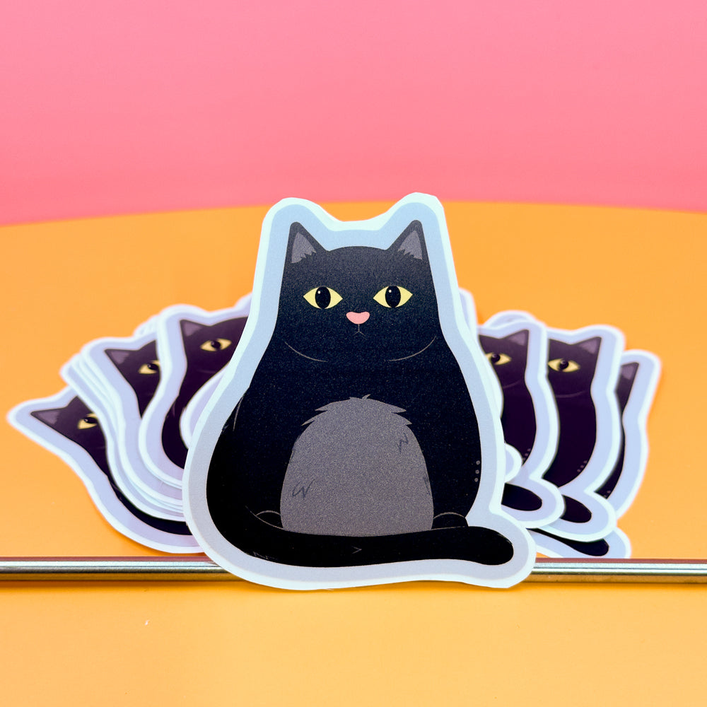 Black Cat Vinyl Sticker