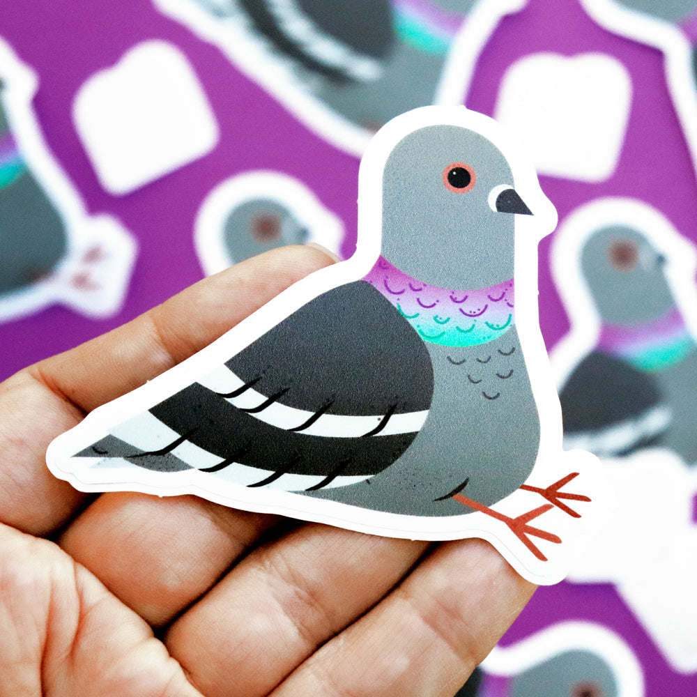 The Pigeon Who Sits Like A Human Vinyl Sticker