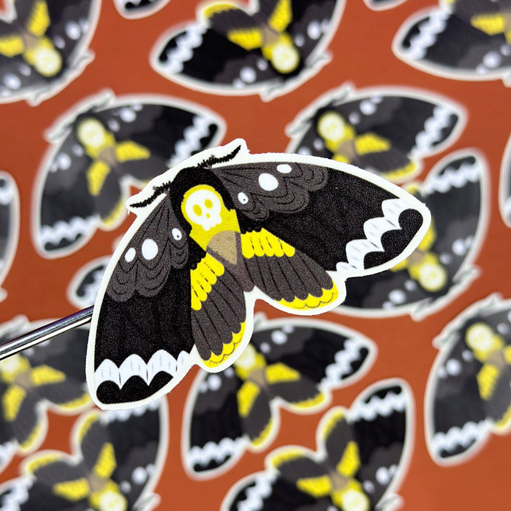 Death's-head Hawkmoth Vinyl Sticker