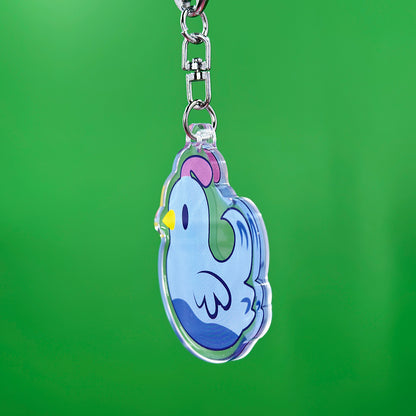 Blue Chicken Keychain