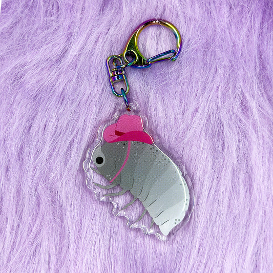 Pink Isopod Club Keychain