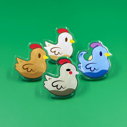 Happy Chickens Acrylic Pins