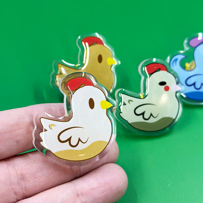 Happy Chickens Acrylic Pins