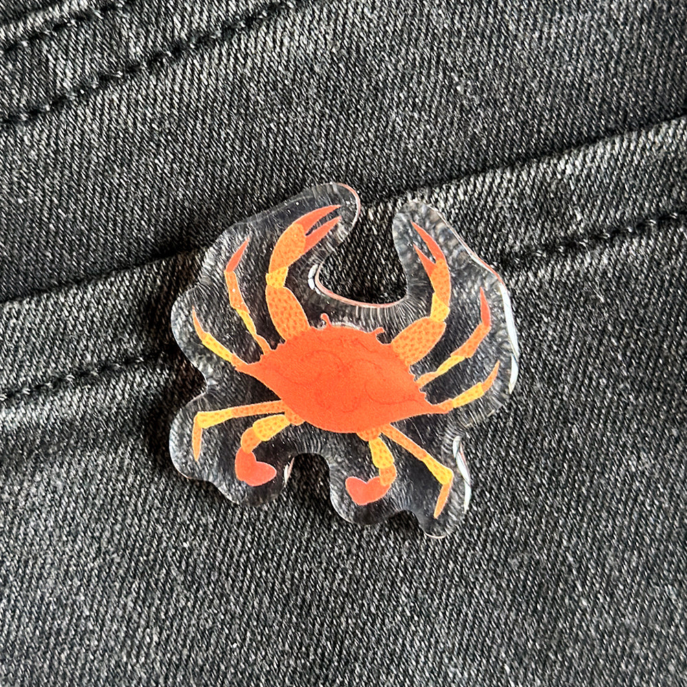 Cooked Crab Acrylic Pins