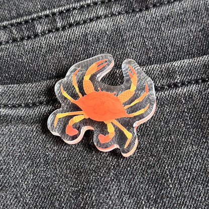 Cooked Crab Acrylic Pins