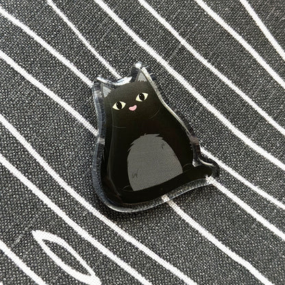 Black Cat Acrylic Pin