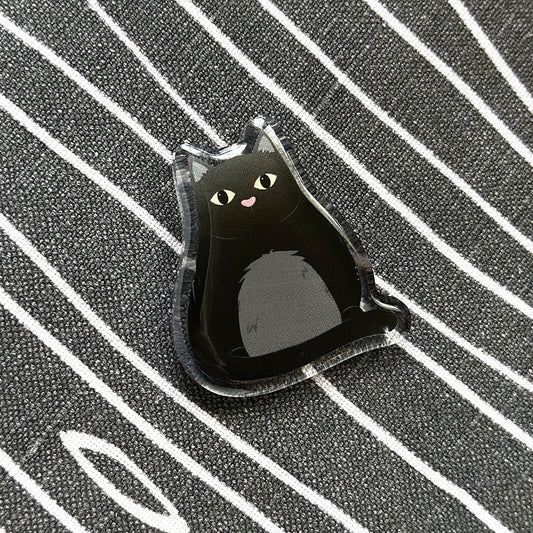 Black Cat Acrylic Pin