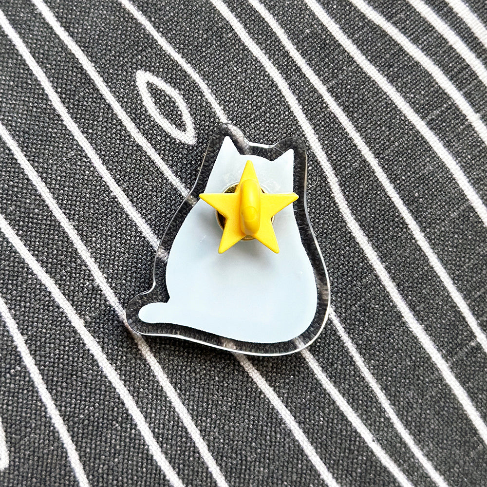 Black Cat Acrylic Pin