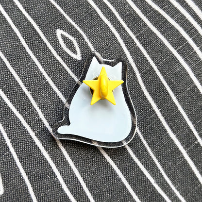 Black Cat Acrylic Pin