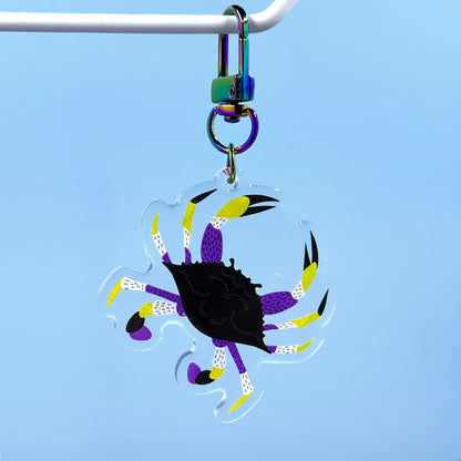 PRIDE Crab Acrylic Keychain - Non Binary