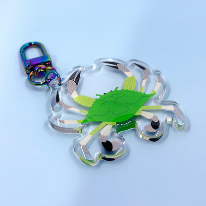 PRIDE Crab Acrylic Keychain - Aromantic