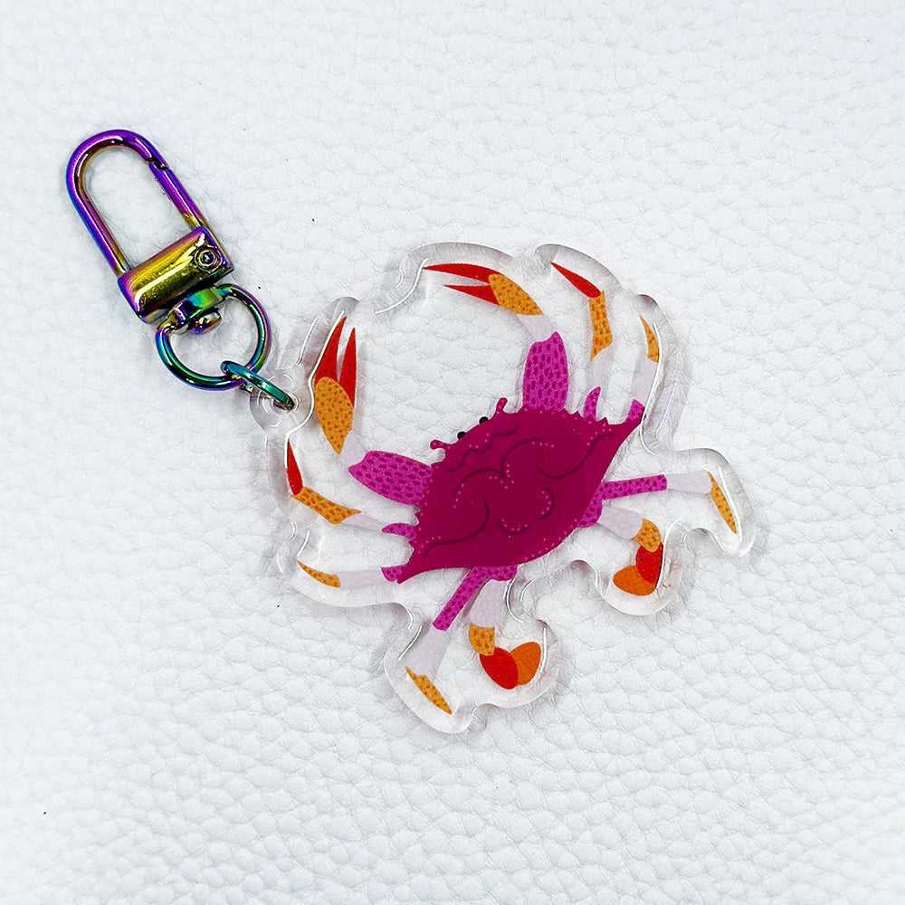 PRIDE Crab Acrylic Keychain - Lesbian