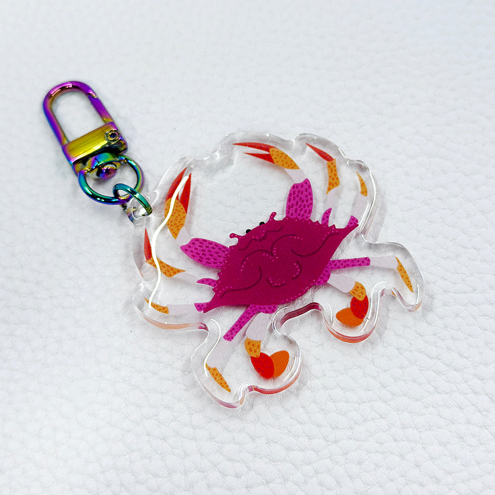 PRIDE Crab Acrylic Keychain - Lesbian