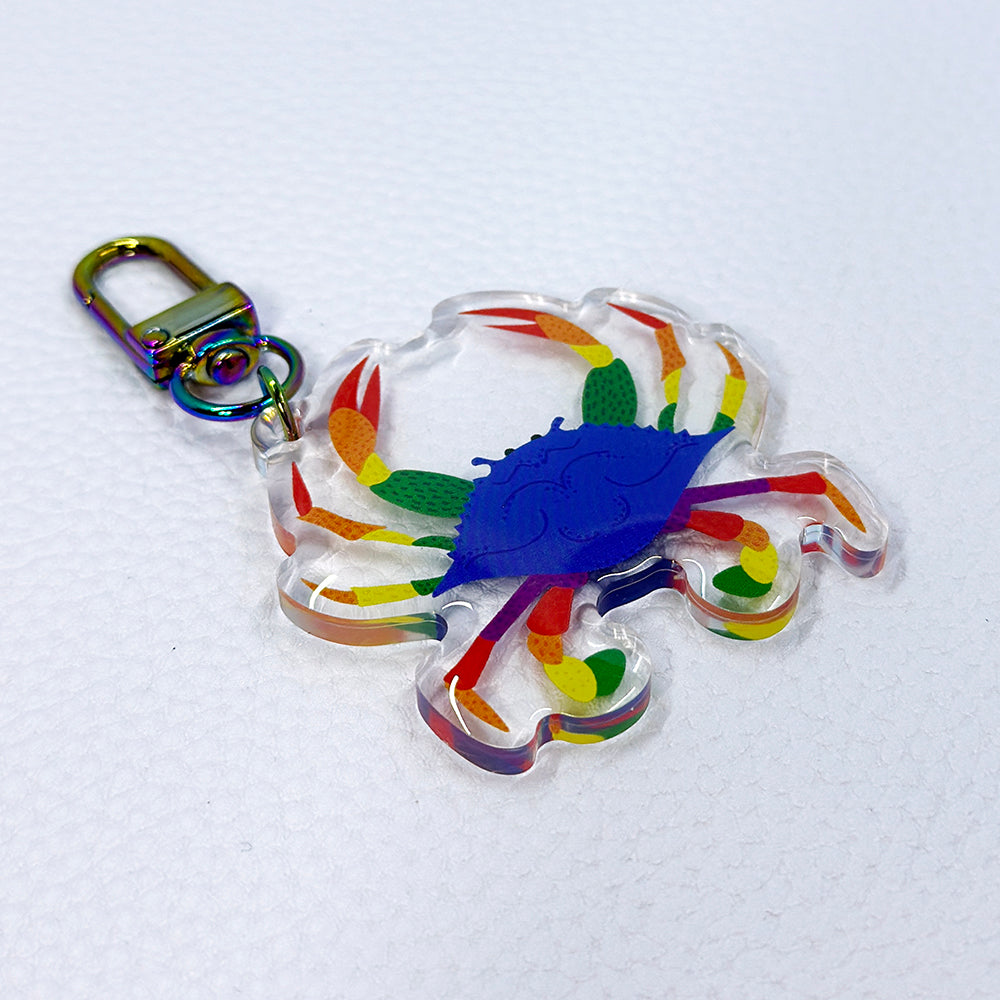 PRIDE Crab Acrylic Keychain