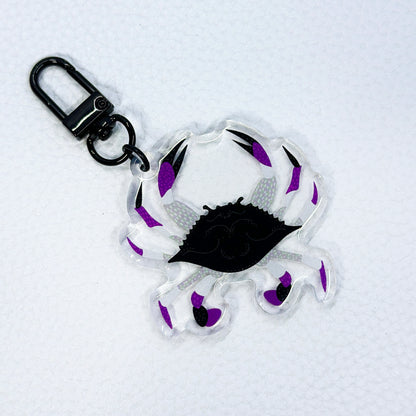 PRIDE Crab Acrylic Keychain - Asexual