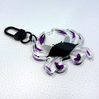 PRIDE Crab Acrylic Keychain - Asexual