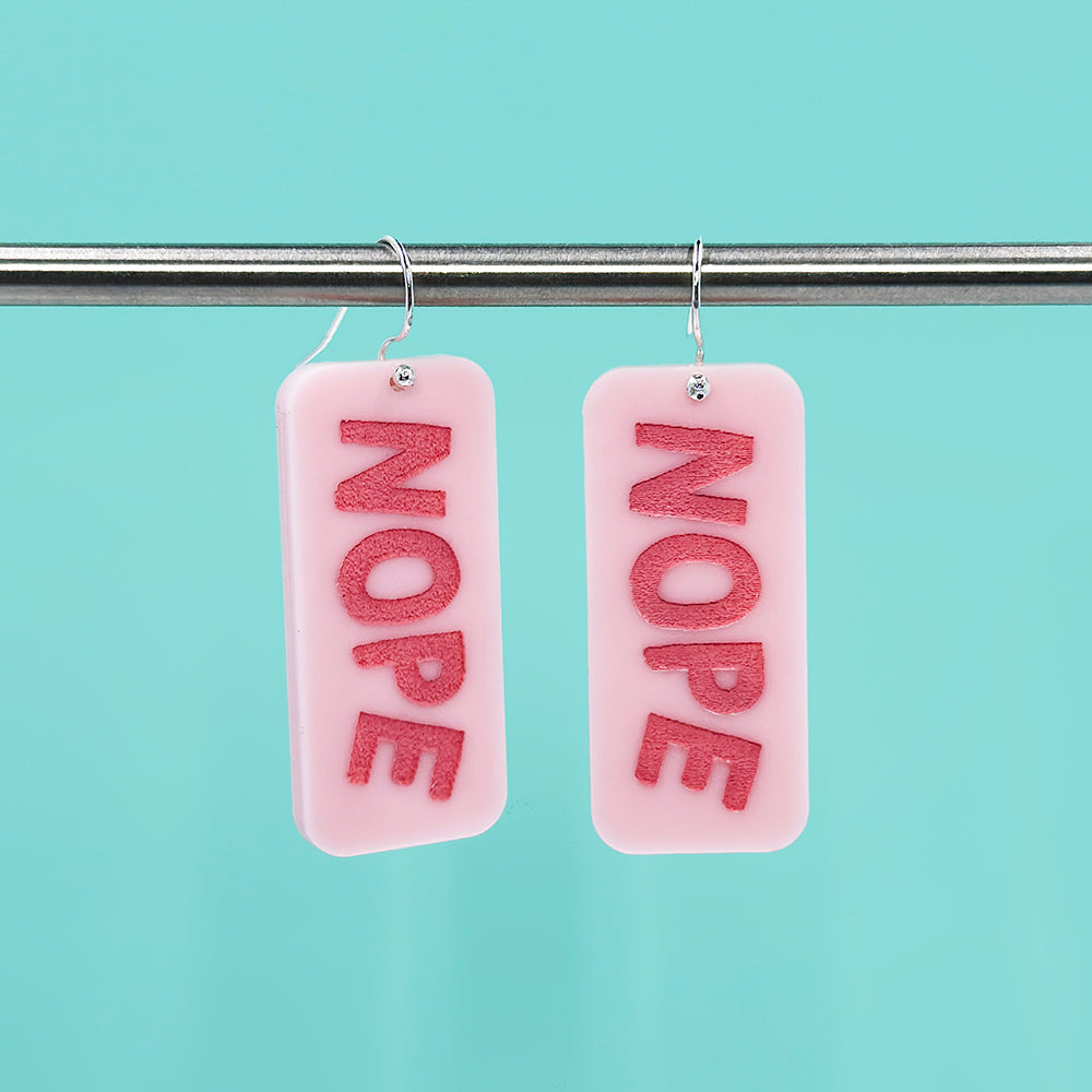 Nope Earrings - Pinks