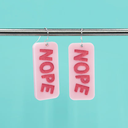 Nope Earrings - Pinks