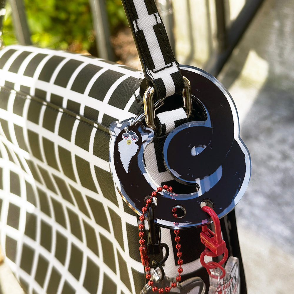 Long Creepy Fuzzball Acrylic Carabiner