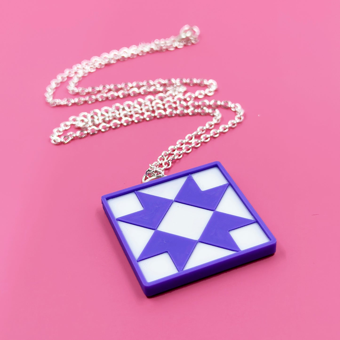 Quilty Necklace - Purple