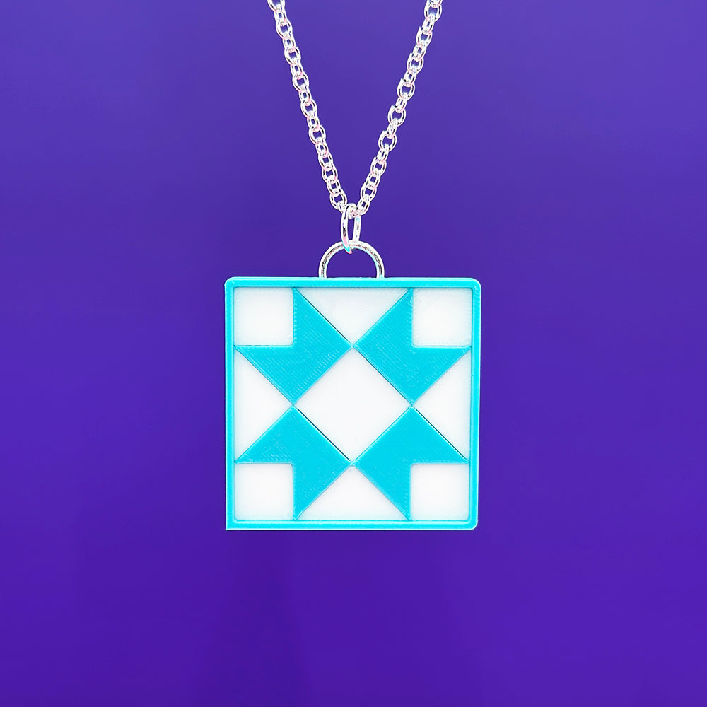 Quilty Necklace - Teal