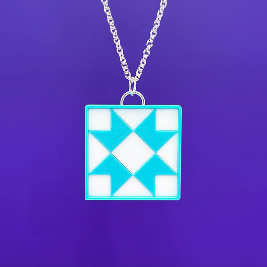 Quilty Necklace - Teal