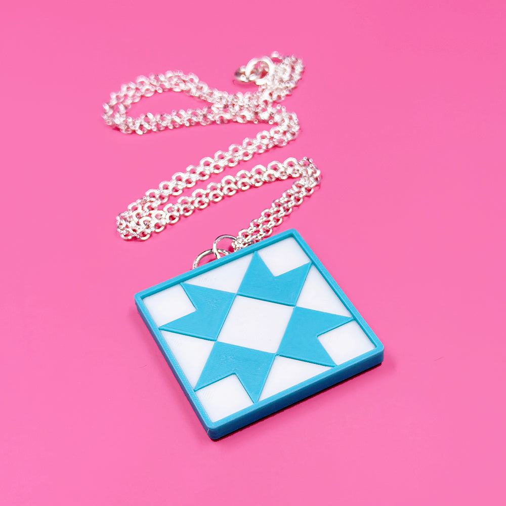 Quilty Necklace - Teal