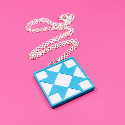Quilty Necklace - Teal