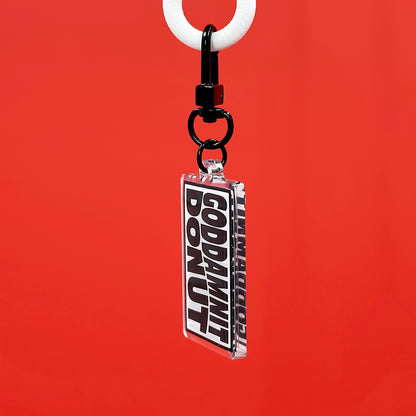 Goddamnit Donut Acrylic Keychain