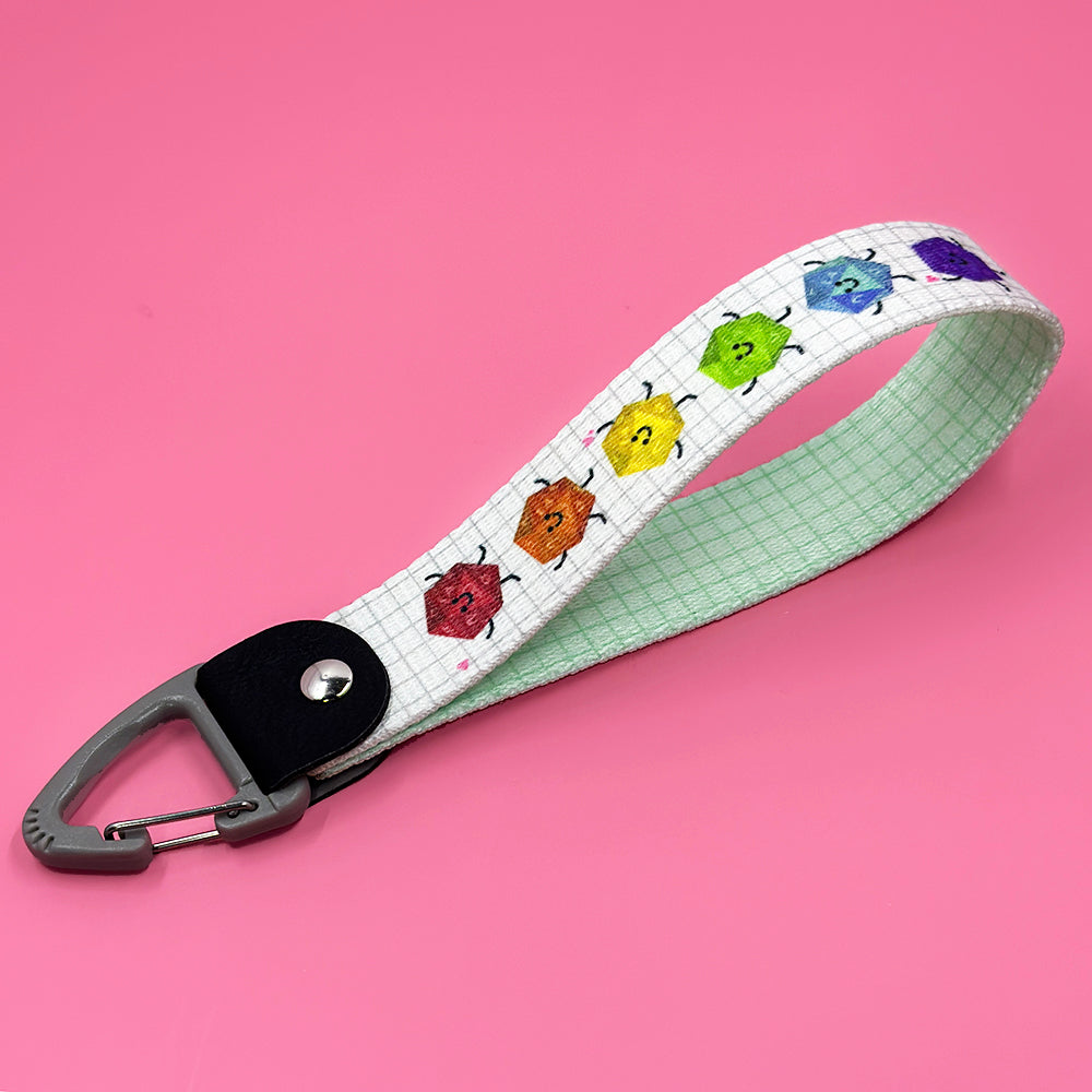 A Rainbow Dice Keyfob