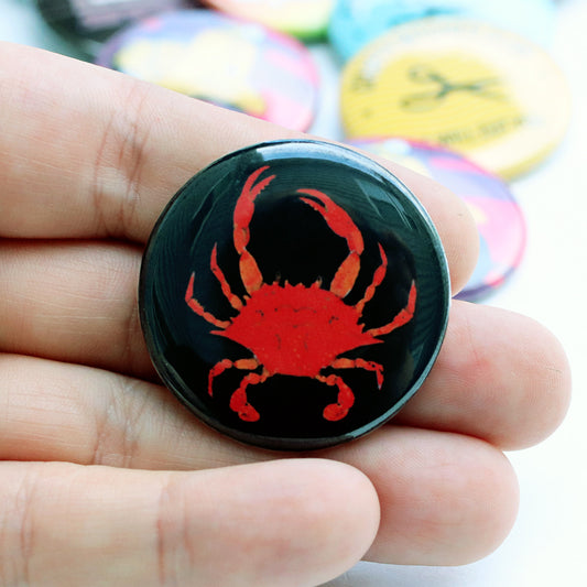Crab Pinback Button - 1.5”