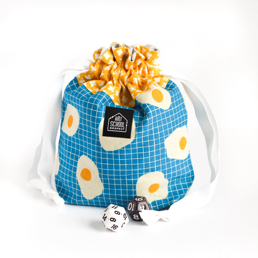 Egg on Your Face Drawstring Style Dice Bag