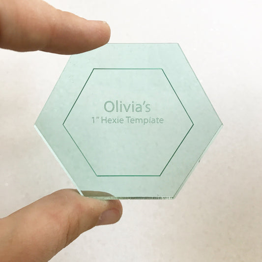 Personalized Hexagon Fussy Cutting Templates