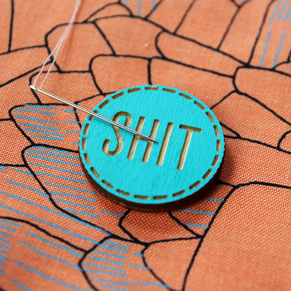 Painted Blue Shit - Needle Minder or Pin