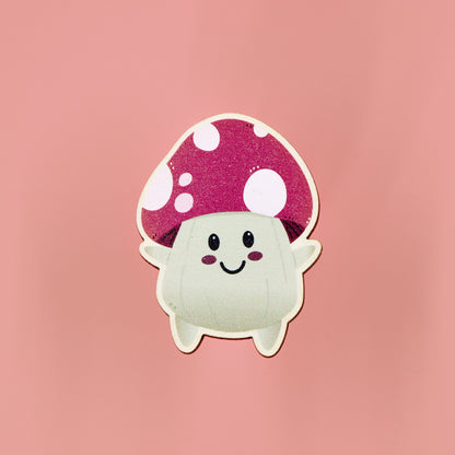 Chonky Mushroom Wooden Pin