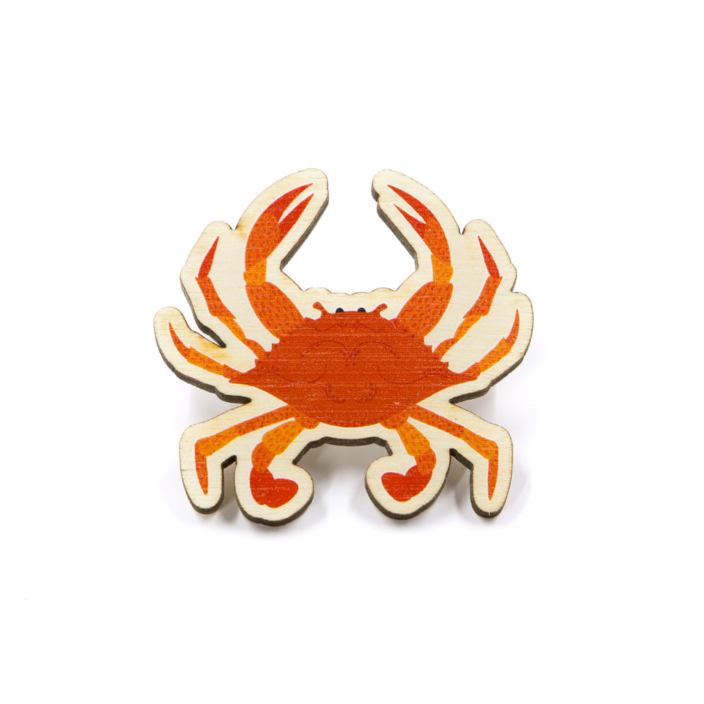 Cooked Crab Wooden Pin