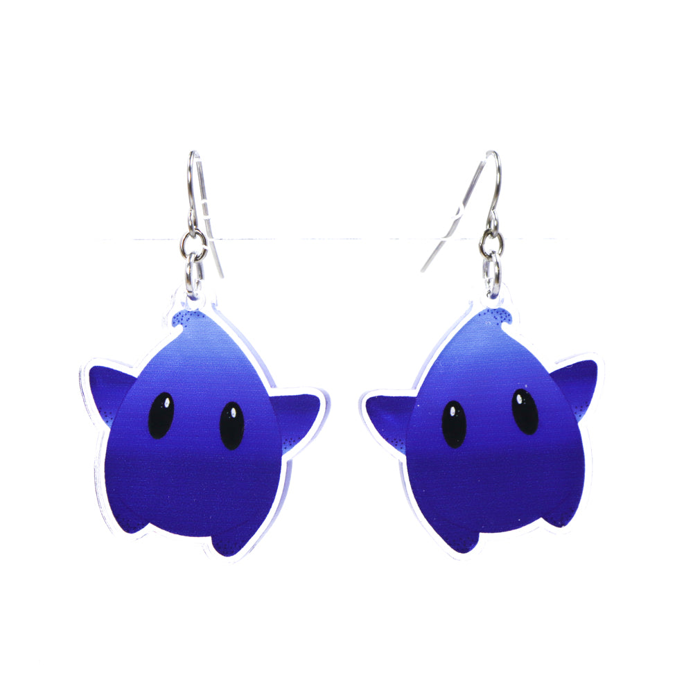 "Special Star" Hanging Earrings in Blue
