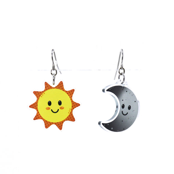 Sun vs Moon Hanging Earrings