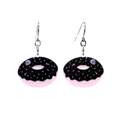 Goth Donut Hanging Earrings