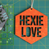 Hexie Love Wall Hanging - Orange Triangles