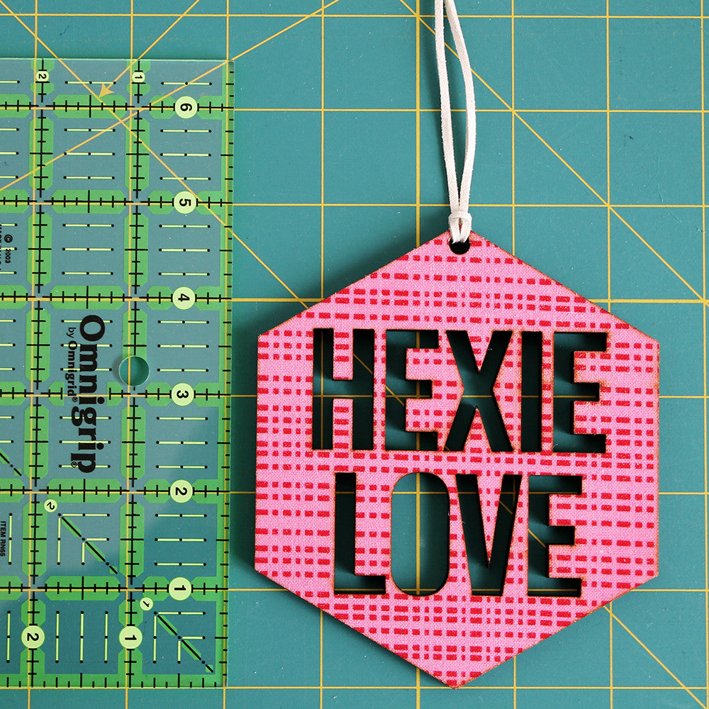 Hexie Love Wall Hanging - Pink on Pink
