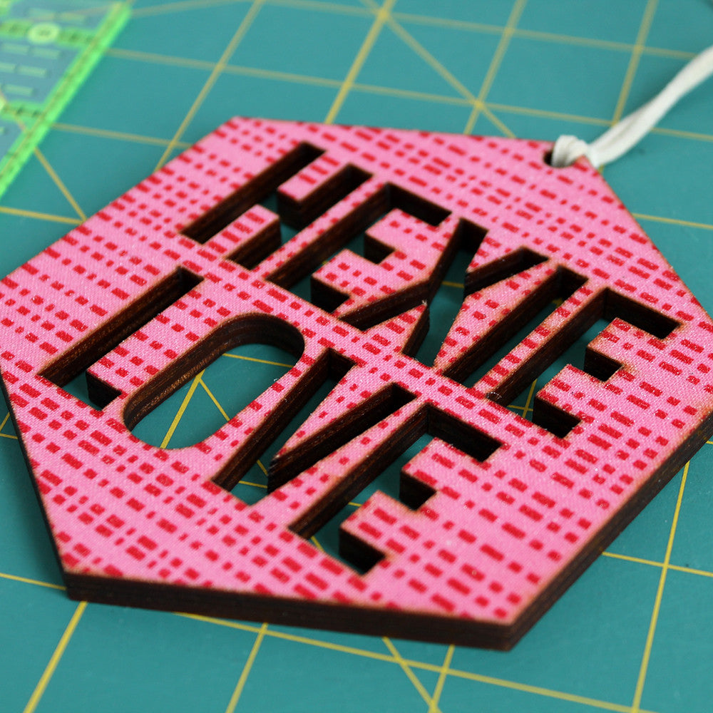 Hexie Love Wall Hanging - Pink on Pink