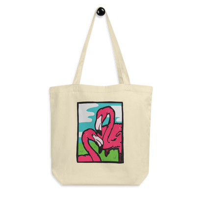 80's Flamingo Eco Tote Bag