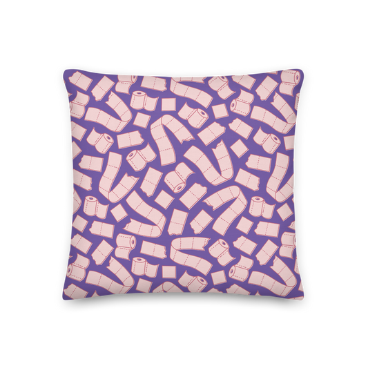 Toilet Paper Everywhere! Pillow - Vapor Purple