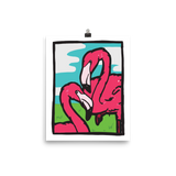 80's Flamingo print